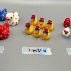 Tiny & Small Magnetic Patriotic Ducks / Personalized Tags / FREE Online Photo Album! Great for cruises, jeeps, fun. 4th of July Independence