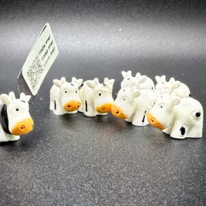 Mini Moo Moo Subaru Cow | Chose magnetic or suction cup - Cow for Cruises, Jeeps, Subarus, & Hide-a-Hippo | Tiny Collectible Cow