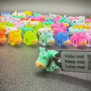 Mini Vibrant Cows | Magnetic or Suction Cup | Colorful Collectible Cows for Moo Moo Subarus, Cruises, Festivals, Zoos & Hide-a-Hippo!