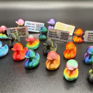 Mini Magnetic Tie-Dye Duck with Custom Tag | Cruise Duck | Hide & Seek Fun | Free Online Photo Album | The Hidden Duck Co.