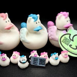 Mini Unicorn Ducks | 3/4” | Pink, Purple, Blue | Magnetic or Suction Cup | Cruise, Jeep, Festival Fun