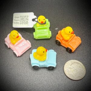 Mini Duck in Car | Tiny Duck Toy with Magnet or Suction Cup | Collectible Cruise, Jeep, or Festival Duck with Custom Trackable Tag