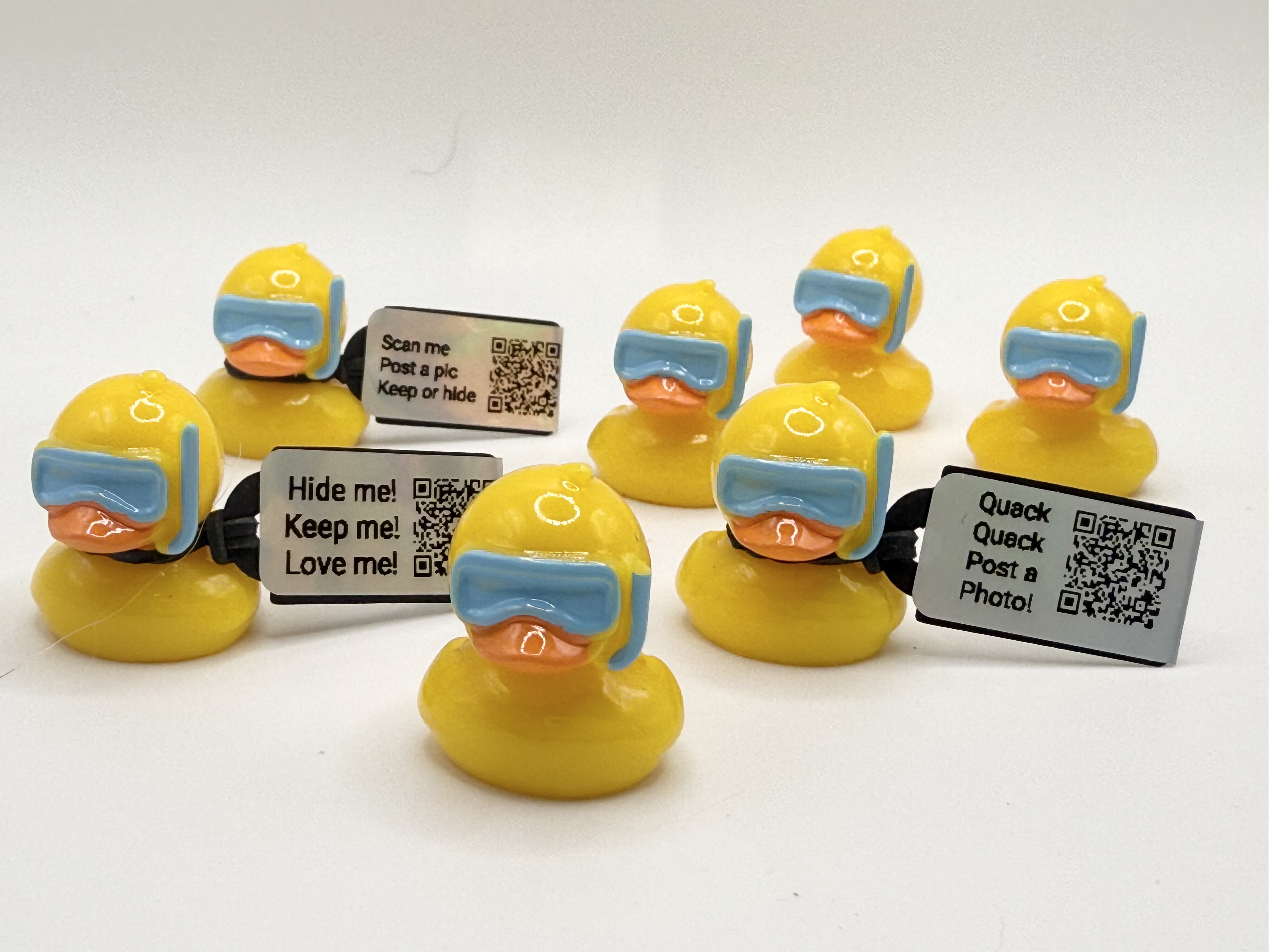 Mini Magnetic Snorkel Duck with Custom Tag | Cruise Hide & Seek Duck | Trackable Tag | Jeep Ducking