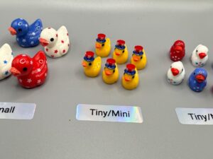 Tiny & Small Magnetic Patriotic Ducks / Personalized Tags / FREE Online Photo Album! Great for cruises, jeeps, fun. 4th of July Independence