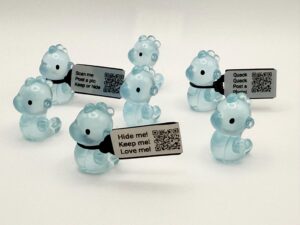 Mini Magnetic Glow-in-the-Dark Seahorse with Custom Tag | Cruise Hide & Seek | Trackable Tag | FREE Online Photo Album