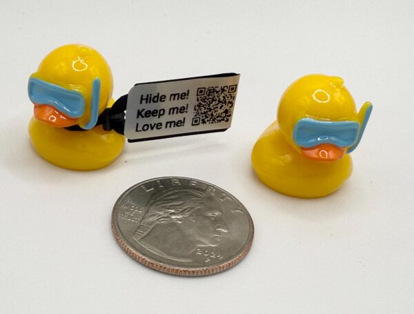 Mini Magnetic Snorkel Duck with Custom Tag | Cruise Hide & Seek Duck | Trackable Tag | Jeep Ducking - Image 3