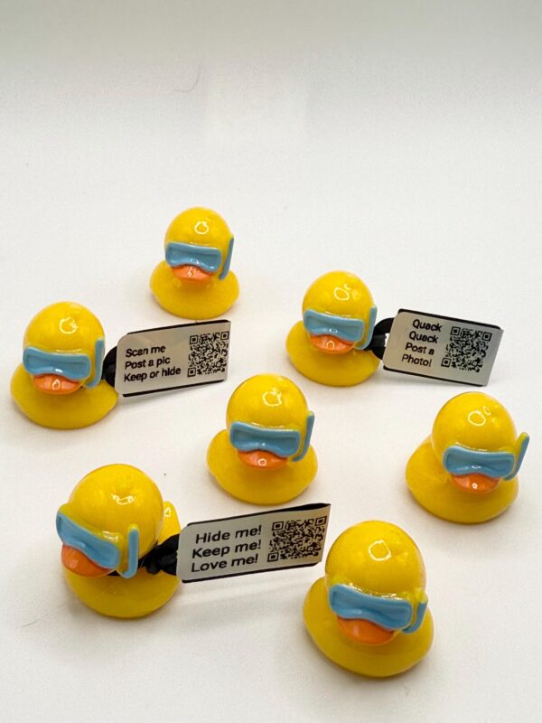 Mini Magnetic Snorkel Duck with Custom Tag | Cruise Hide & Seek Duck | Trackable Tag | Jeep Ducking - Image 4
