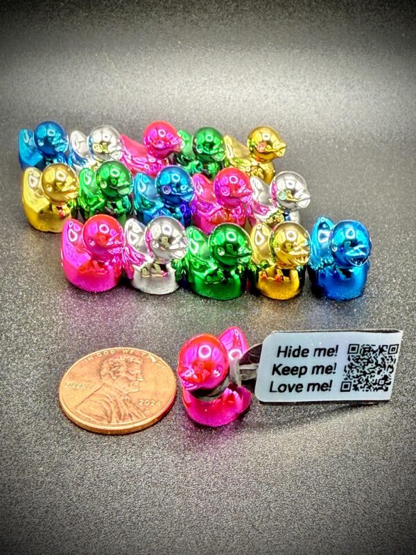 Metallic Mini Magnetic (or Suction Cup) Ducks – Shiny Collectible Ducks with Custom Tag & Trackable Album – Cruise, Jeep, Hide-a-hippo - Image 3