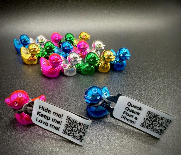 Metallic Mini Magnetic (or Suction Cup) Ducks – Shiny Collectible Ducks with Custom Tag & Trackable Album – Cruise, Jeep, Hide-a-hippo - Image 2