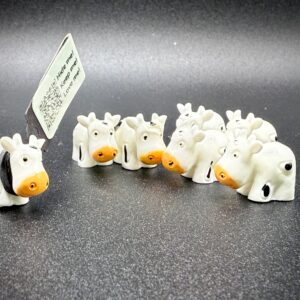 Mini Moo Moo Subaru Cow | Chose magnetic or suction cup - Cow for Cruises, Jeeps, Subarus, & Hide-a-Hippo | Tiny Collectible Cow