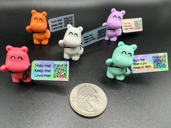 Mini Hippo – Bright Bold Colors – Hide and Seek Game – Optional Magnet or Suction Cup – Zoo & Party Favor Cruise Duck Alternative - Image 5