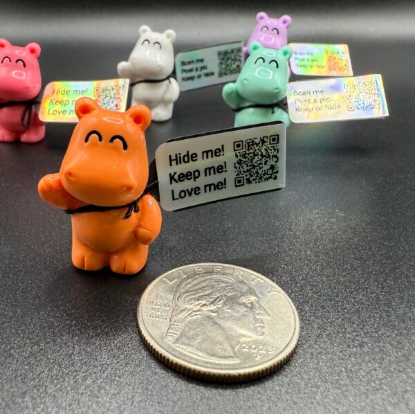 Mini Hippo – Bright Bold Colors – Hide and Seek Game – Optional Magnet or Suction Cup – Zoo & Party Favor Cruise Duck Alternative - Image 6