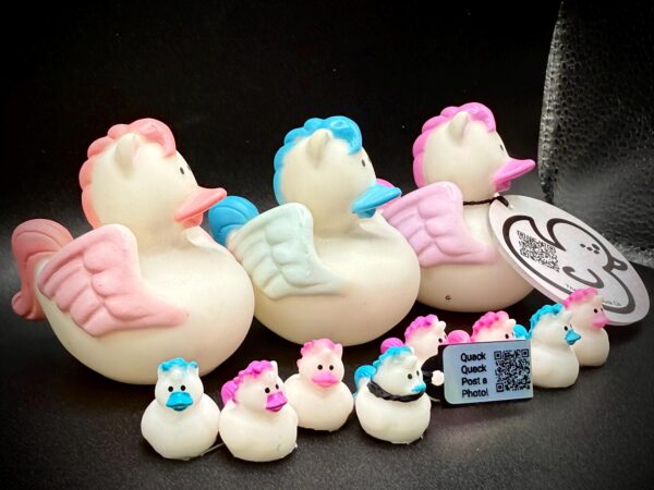 Mini Unicorn Ducks | 3/4” | Pink, Purple, Blue | Magnetic or Suction Cup | Cruise, Jeep, Festival Fun - Image 2