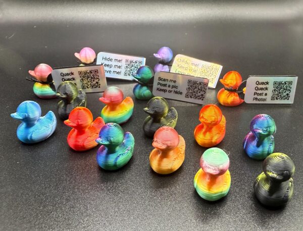Mini Magnetic Tie-Dye Duck with Custom Tag | Cruise Duck | Hide & Seek Fun | Free Online Photo Album | The Hidden Duck Co.