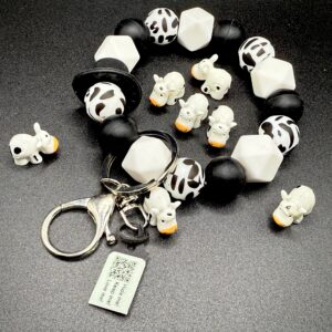 Mini Moo Moo Subaru Cow Gift Set | Magnetic or Suction Cup Cow + Bracelet/Keychain | Stylish & Adorable Surprise! Cruise | Jeep | Hide-a-Hog