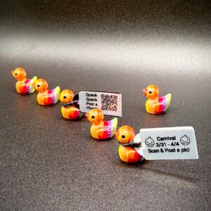 Mini Rainbow Ducks | Magnetic or Suction Cup | Tiny Ducks for Cruises, Jeeps, Concerts, Festivals, Hide-a-Hippo & More!