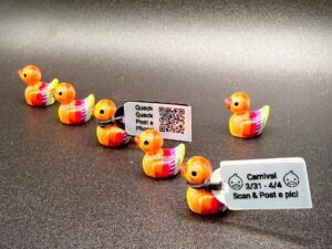 Mini Rainbow Ducks | Magnetic or Suction Cup | Tiny Ducks for Cruises, Jeeps, Concerts, Festivals, Hide-a-Hippo & More!