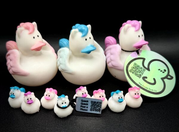 Mini Unicorn Ducks | 3/4” | Pink, Purple, Blue | Magnetic or Suction Cup | Cruise, Jeep, Festival Fun