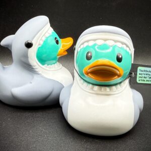 LIMITED EDITION 2.75” Shark Duck – Magnetic Base + Trackable Tag; Great for cruises, Duck Duck Jeep and hiding! Only 10 Available