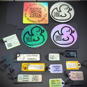 Mini & Round Custom Duck Tags – from 1/2”-2”, 8 Styles, 19 Colors! Personalized | Free Photo Album | Perfect for Party Favors, Cruises, Jeep