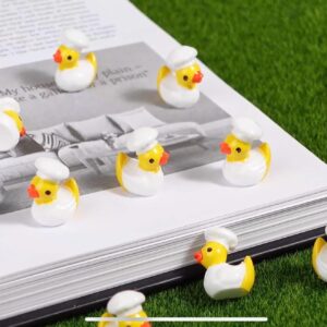 Mini Chef Duck with White Hat & Jacket – Magnetic or Suction Cup Base – Personalized Tag – Perfect for Foodies, Cruises, Parties, Gifts