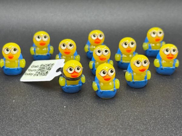 Mini Cartoon Duck – Goggles & Overalls Edition | Optional Magnet or Suction Cup | Custom Trackable Tag