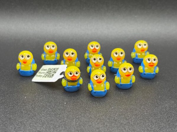 Mini Cartoon Duck – Goggles & Overalls Edition | Optional Magnet or Suction Cup | Custom Trackable Tag - Image 2