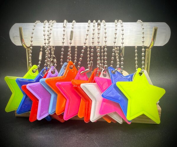 Mini Animal Keychain with Holographic Star – Choose Duck, Cow, Hippo, Turtle & More – Cute Bag Charm or Cruise Gift with Bright Neon Sparkle - Image 2