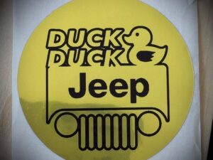 Duck Duck Jeep Sticker Tags – Custom Labels in 1”, 1.5”, 2”, 3” | Holographic, Iridescent & Solid Colors | Add a Message + Optional QR Code