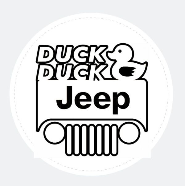 Duck Duck Jeep Sticker Tags – Custom Labels in 1”, 1.5”, 2”, 3” | Holographic, Iridescent & Solid Colors | Add a Message + Optional QR Code - Image 2