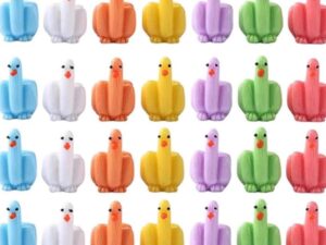Mini Magnetic or Suction Cup Finger Ducks with Custom Tags – Bright, Bold & Ready for Adventure! Great for cruises, Jeep ducking