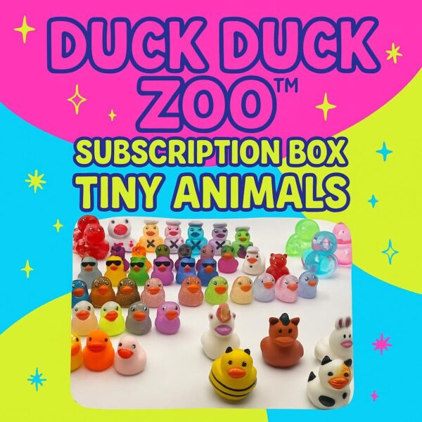 Duck Duck Zoo Tiny Animal Monthly Subscription Box – Starts at just 10!  Ducks, Cows, Frogs, Hippos & More! Custom Tags, Magnet, Suction Cup - Image 2