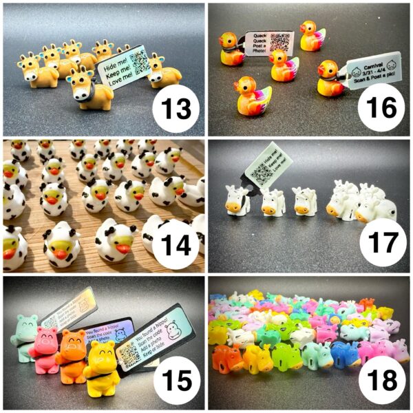 Duck Duck Zoo Tiny Animal Monthly Subscription Box – Starts at just 10!  Ducks, Cows, Frogs, Hippos & More! Custom Tags, Magnet, Suction Cup - Image 4