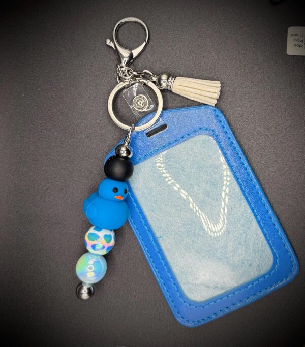 Lucky Duck Keychain w/ Card Holder | Personalize, Choose Colors, Optional Bad Bitch Duck Pin - Cruise, Work, Jeep, Party Favor, Gift | Badge - Image 9