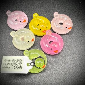 Mini Glow-in-the-Dark Swimming Pool Ducks – Light-Up Ducks, Assorted Colors, Optional Magnet or Suction Cup Base | Custom Tag & Photo Album