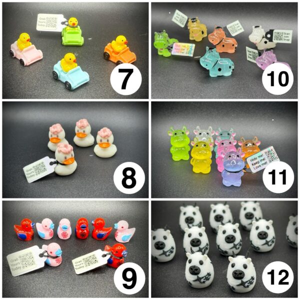 Duck Duck Zoo Tiny Animal Monthly Subscription Box – Starts at just 10!  Ducks, Cows, Frogs, Hippos & More! Custom Tags, Magnet, Suction Cup - Image 10