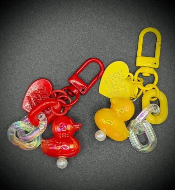 Mini Iridescent Duck & Heart Keychains – 10 Bright Colors – Great for Gifts, Party Favors, Cruises, Jeeps and more! - Image 3