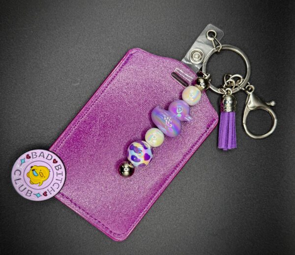 Lucky Duck Keychain w/ Card Holder | Personalize, Choose Colors, Optional Bad Bitch Duck Pin - Cruise, Work, Jeep, Party Favor, Gift | Badge - Image 6