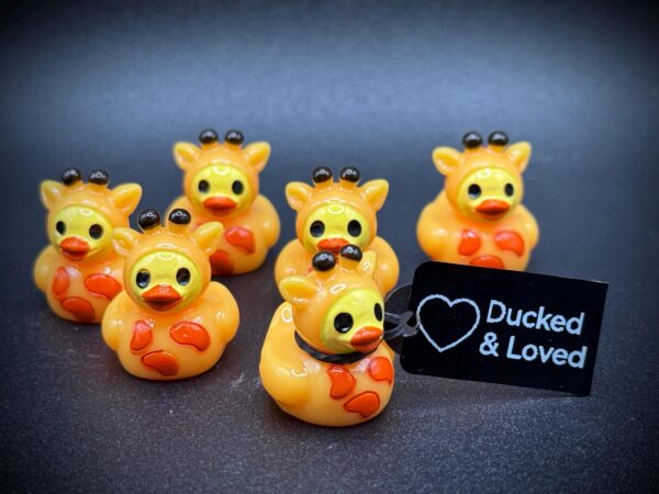 Mini Giraffe Ducks with Custom Tag & Magnet or Suction Cup Base – Adorable Safari Party Favors or Cruise Ducks - Image 2