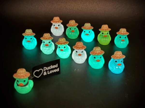 Mini Glow-in-the-Dark Ducks with Straw Hats – Summer Party Favors, Cruise Gifts, or Jeep Ducking Fun! - Image 2
