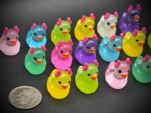 Mini Glow-in-the-Dark Ducks w/ Horns – Neon Pink Horns – Party Favors, Cruise Ducks, Jeep Ducks, Halloween, and More! Bright Colors - Image 8