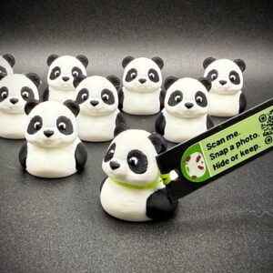 Mini Panda Duck – Tiny 1” Duck in Panda Style – Cute Animal Party Favor, Cruise Duck, Jeep Ducking, Zoo Fun!