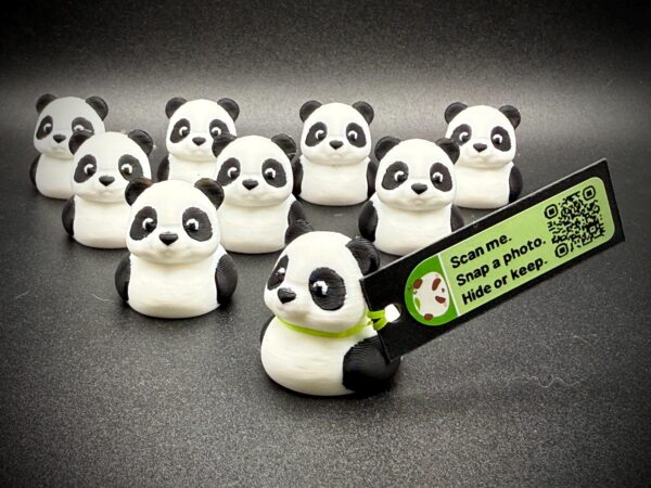 Mini Panda Duck – Tiny 1” Duck in Panda Style – Cute Animal Party Favor, Cruise Duck, Jeep Ducking, Zoo Fun!