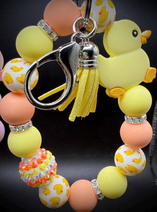 Limited Edition Duck Bracelets – Pastel Blue, Purple & Yellow – Silicone Beads, Dazzling Gem Accent – Cute Cruise Gift, Cruise Essential - Image 6