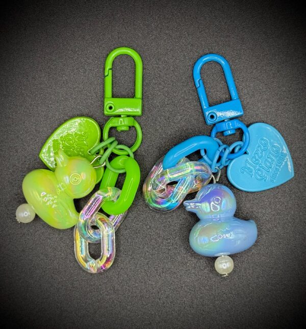 Mini Iridescent Duck & Heart Keychains – 10 Bright Colors – Great for Gifts, Party Favors, Cruises, Jeeps and more! - Image 5