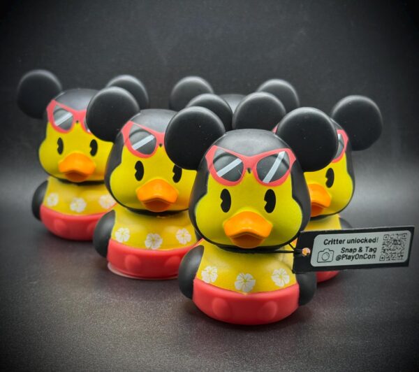 LIMITED EDITION Summer Disney Ducks – 3” Luau Mickey Mouse – Hawaiian Cruise Ducks with Sunglasses – Custom Tags - Party Favors - Jeep - Image 2