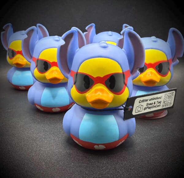 LIMITED EDITION Summer Disney Ducks – 3” Luau Stitch – Hawaiian Cruise Ducks with Sunglasses – Custom Tags - Party Favors - Image 5