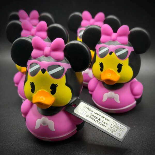 LIMITED EDITION Summer Disney Ducks – 3” Luau Minnie Mouse – Hawaiian Cruise Ducks with Sunglasses – Custom Tags - Party Favors - Jeep - Image 2