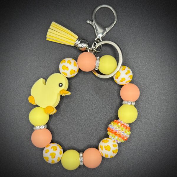 Limited Edition Duck Bracelets – Pastel Blue, Purple & Yellow – Silicone Beads, Dazzling Gem Accent – Cute Cruise Gift, Cruise Essential - Image 4