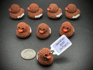 Mini Football Ducks – Custom Tags in Team Colors – Magnet or Suction Cup – Free Online Photo Album - Party Favors, Tailgating